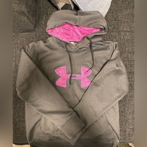 Medium Gray and Pink Heather Under Armour Sweatshirt